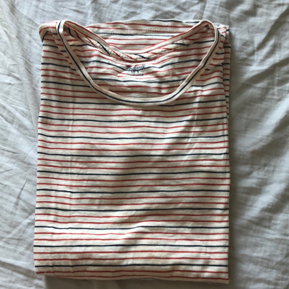 Striped Madewell crew neck t shirt